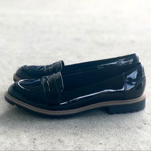 Clarks Patent Leather Penny Loafers (8)